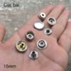 cúc bát 201 đồng 15mm màu bạc (10 bộ)
